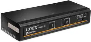Vertiv Avocent Cybex SC800 Secure Desktop KVM, Single Head Monitor, 2 Port, Universal DisplayPort, Secure Keyboard Indicator, NIAP V4.0 Certified, TAA Compliant, Common Criteria PP3.0 (SC820DPH-400)