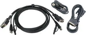 IOGEAR Dual View DVI, USB KVM Cable Kit with Audio (TAA), 6-Foot G2L7202UTAA3