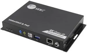 SIIG 4K HDMI Over IP Matrix Switch Transmitter Only, 4K 60Hz, USB KVM Extender, Video Wall Control, Scalable for Multiple Video Sources and Displays, IR Passthrough, PoE, TAA Compliant (CE-H27F11-S1)