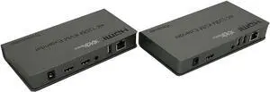 HT006 4k HDMI KVM Extender up to 393ft by CAT6 Cable with Loop Out and IR Return Signal