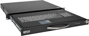 TRIPP LITE 1U Rackmount Keyboard with KVM Cable Kit for 2-Post or 4-Post Racks (SRSHELFKBD)