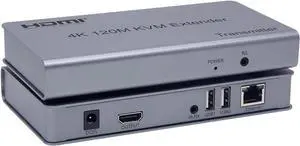 Swallow 4K 120M HDMI KVM Extender by RJ45 Ethernet Cat5e Cat6 Cable Converter TX RX Support USB Mouse Keyboard Extension Touch Screen