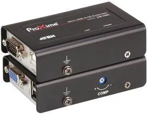 ATEN CE100 USB VGA Mini KVM Extender Cat 5 Includes CE100L Local Unit and CE100R Remote Unit Up to 1920 x 1200 Extends Local PC VGA/Keyboard/Mouse to Remote Side