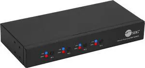 SIIG 4-Port Quad Computers Keyboard and Mouse Roaming Control Switch with USB 2.0 Hub, KM Switch, Support Windows, Mac and Linux Switch Button, Hotkeys,TAA Compliant (JU-SW4311-S1)