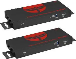 Monoprice Blackbird Pro-Series 18Gbps HDBaseT Extender (150m) and KVM with USB 2.0, 4K2K@60Hz YUV 4:4:4 Video Resolution, HDR, HDR10, HDR10+, Dolby Vision, HLG