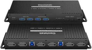 Ennovor Displayport Kvm Switch 2 Monitors 2 Computers 1440P 240hz Hotkey Switching kvm 2 Monitors 2 Computers displayport 240hz dp kvm Dual Monitor 144hz 165hz 240hz FreeSync G-SYNC