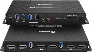 Ennovor Kvm Switch Displayport EDID 2 Monitors 2 Computers 4K 144Hz Hotkey Switching Displayport kvm Switch Edid Dual Monitors dp 1.4 1440P 144Hz 165Hz 240hz Dual Monitor dp