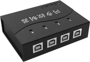 Ennovor 8 Port Synchronizer - USB Computer Synchronizer/Sharer, DNF Brush Gold 8 Ports Keyboard and Mouse Synchronizer, for Game Tudios, Security/Stock Market Surveillance, Offices (Color : 4 Ports)