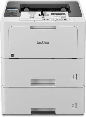 Brother HL-L6210DWT Business Monochrome Laser Printer with Dual Paper Trays, Wireless Networking, and Duplex Printing, White