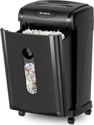Paper Shredder, 18-Sheet Cross Cut, 8 Gallon Pull Out Bin, P-4 Security Level, Shred Paper and Credit Card and Durable&Fast for Home Office