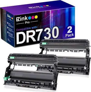 Ennovor E-Z Ink Pro Comaptible DR730 Drum Unit Replacement for Brother DR 730 (Not Toner) to Use with HL-L2350DW HL-L2370DW HL-L2395DW HL-L2390DW MFC-L2750DW MFC-L2710DW DCP-L2550DW (Black, 2 Pack)