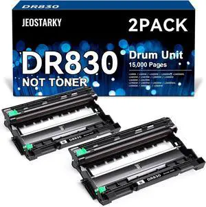Ennovor Compatible DR830 Drum Unit (NOT Toner) Replacement for Brother DR830 DR-830 Drum use with HL-L2460DW HL-L2405W HL-L2400D HL-L2480DW MFC-L2820DW MFC-L2820DW XL DCP-L2640DW Printer (2 Pack)