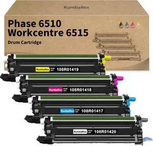 Ennovor Phaser 6510 WorkCentre 6515 Drum Cartridge 108R01417 108R01418 108R01419 108R01420 Drum Unit Replacement for Xerox Phaser 6510 WorkCentre 6515 Printer Drum 4-Pack (BK/C/M/Y)
