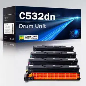 Ennovor High Yield C532dn Drum Unit Compatible for OKI 46484101 46484102 46484103 46484104 Replacement with C532 C532dn MC573 MC573dn Printer,Image Drum,BK/M/Y/C-20000 Pages