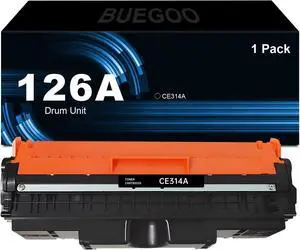 Ennovor BUEGOO CE314A 126A Black Imaging Drum Unit Compatible for Pro MFP M176n M177fw M275 M175a M175nw MFP CP1025 CP1025nw CP1025 Printer | 1 Pack