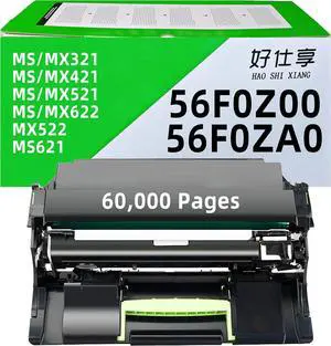 Ennovor 56F0Z00 56F0Z0E 56F0ZA0 Remanufactured Imaging Unit Drum Unit Compatible with Lexmark MS321 MS421 MS521 MS621 MS622 MX321 MX421 MX521 MX522 MX622 Printer (56F0Z00-1Pack)