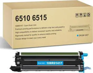 Ennovor BUEGOO Remanfactured 6510/6515 Drum Unit Replacement for 108R01417 for Phaser 6510DNM 6510DN 6510DNI 6510N WorkCentre 6515DNI 6515DNM 6515DN 6515N (1 Cyan Pack)