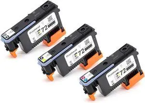 Ennovor 72 Printhead Set C9380A C9383A C9384A Print Head, Compatible for HP 72 DesignjetT1100 T1120 T1200 T1300 T610 T770 T790 T795(A Set - 3 PCS)