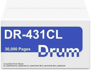 Ennovor DR431CL Drum Unit High Yield 30,000 Pages Compatible DR-431CL Imaging Unit Replacement for Brother DR-431CL Drum Unit for HL-L8260CDW HL-L8360CDW HL-L8360CDWT MFC-L8610CDW MFC-L8900CDW Printer