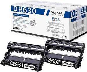 Ennovor 2 Pack DR630 DR-630 Black Drum Unit, Replacement for Brother DR630 High Yield Drum HL-L2300D L2305W L2315DW L2320D MFC-L2680W L2685DW L2700DW L2705DW L2707DW DCP-L2520DW L2540DW Printer
