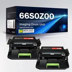 Ennovor 66S0Z00 High Yield Imaging Unit Compatible Drum Unit for Lexmark MS531 MS631 MS632 MS639 MX532 MX632 XM3350 M3350 Printer,75000 Pages,Black-2 Pack