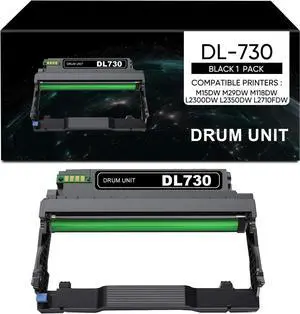 DL-730 Black Imaging Drum Unit | 1 Pack DL730 Compatible with PANTUM M15DW M29DW M118DW L2300DW L2350DW L2710FDW Printer ( 12,500 Pages)