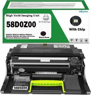 Ennovor 58D0Z00 Imaging Unit Black Compatible with B2865dw MS821dn MS821n MS823dn MS825dn MS826de MS725dvn MX721ade MX722ade MX822ade MX826ade Printer