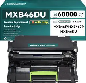 Ennovor High Life Drum Unit MXB46DU OPC Drum Kit for Sharp MX-B46DU Mxb46du Toner Cartridge Reliability Compatible with Sharp MX-B467F MX-B467P Printer, High Yield 60000 Pages (1Pack Black)