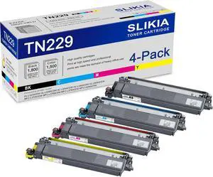 Ennovor 4-Pack BK/C/M/Y TN229 Toner Cartridge: Compatible TN229 TN-229 Replacement for Brother HL-L3220CDW L3280CDW L3295CDW L3300CDW L8245CDW MFC-L3720CDW MFC-L3765CDW L3780CDW L8395CDW Printer
