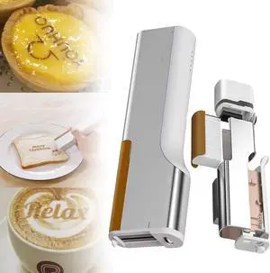 Ennovor Portable Inkjet Printer,Mini Handheld Protable Coffee Print, Cakesfood Printer,Digital Inkjet Photo Print Pen,for Bread Coffee Art Cooking(Brown)