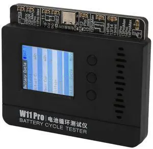 Ennovor Small Battery Tester, Low Power Plug and Play Supports Dual Operation Mode Battery Cycle Tester 1.8 Inch TFT Screen Professional for Phone Batteries (US Plug)