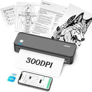 Ennovor JADENS Wireless Portable Thermal Printer, 8.5''11'' Thermal Paper, 300DPI, Bluetooth, Inkless, Compatible with iOS, Android & Laptop