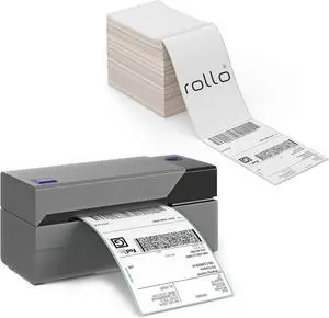 Ennovor Rollo USB Thermal Shipping Label Printer and 500 4x6 Labels - High Speed Direct Thermal Printer for Packages