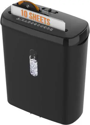 Ennovor 10-Sheet Strip Cut Paper Shredder, P-2 Security Level with 3.17-Gallon Basket, CD & Credit Card Shredder - Durable & Fast - Jam Proof System -ETL Certified Home Office Shredders