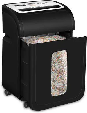Ennovor Paper Shredder for Home Office,VidaTeco 14-Sheet 60-Mins Micro Cut Shredder with US Patented Blade,Shred Card/CD/Clip/Staple,for Home Use Heavy Duty,AUTO Jam Proof,5.3-Gallon Pullout Bin(ETL)