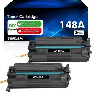 Ennovor 148A Toner Cartridge Black 2 Pack Compatible Replacement for HP 148A 148X W1480A W1480X for HP Laserjet Pro 4001dw 4001dn 4001n MFP 4101fdw 4101fdn Printer High Yield Ink