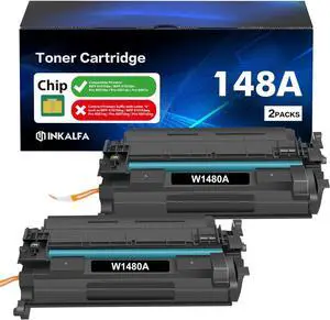 Ennovor 148A Toner Cartridge Black Compatible Replacement for HP 148A 148X W1480A W1480X for HP Laserjet Pro MFP 4101fdw 4101fdn 4001dw 4001dn 4001n Printer High Yield Ink (with Chip) (2 Pack)