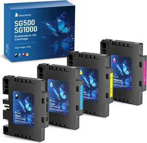 Ennovor 3.8.0 Sublimation Ink Cartridge Compatible with Sawgrass Virtuoso SG500 SG1000 Printer | Latest Chip Technology | No Grid Lines Guaranteed(4 Pack, B/C/M/Y)