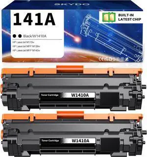 Ennovor 141A Toner Cartridge 2 Black (with chip) Compatible 141 A Toner Replacement for HP 141A W1410A 141X W1410X Black Toner Cartridge to Use with Laserjet Pro M110w MFP M140w M139(2 Black)