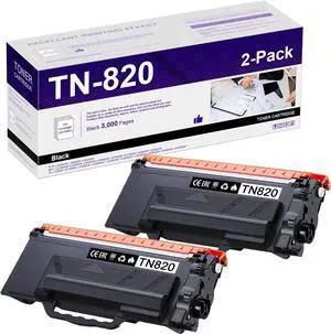 Ennovor TN820 Black Toner Cartridge Replacement for Brother TN-820 HL-L6200DW HL-L5200DW MFC-L5850DW MFC-L6800DW DCP-L5600DN Printer (2-Pack)