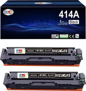 Ennovor 414A Black Toner Replacement for HP 414A W2020A Toner Fit for HP Color Laser Pro MFP M479fdw M454dw M454dn M479fdn Toner Printer (2 Black)