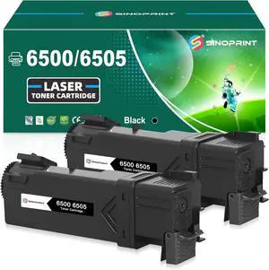 Ennovor Phaser 6500 WorkCentre 6505 Black Toner Cartridges Replacement 106R01597 for Xerox Phaser 6500 6500N 6500DN WorkCentre 6505 Printer (2 Packs Black)