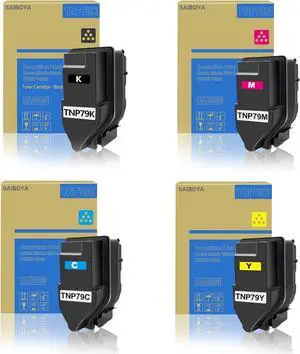 Ennovor TNP-79 TNP79 High Yield Toner Cartridge Replacement for Konica AAJW430 AAJW330 AAJW230 AAJW130 for Minolta Bizhub C3350i C4050i C3351i C4051i Printer (Black Cyan Magenta Yellow,4 Pack)