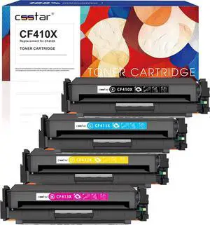 Ennovor CF410X 410X CF410A 410A Toner Cartridge Compatible Replacement for HP High Yield Works with Pro M477fdw M477fnw M477nw M377dw M452nw M452dn M452dw Printers(Black,Cyan,Magenta,Yellow)