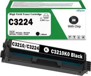 Ennovor C3224 C3326 Black Toner Cartridge Compatible Lexmark C3210K0 Toner Use for Lexmark C3224 MC3224 MC3326 C3326 MC3426 C3426 Printer Ink