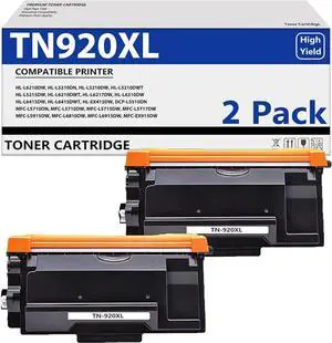 Ennovor TN920XL TN920 Black High Capacity Toner Cartridge -with Chip Compatible for Brother TN-920XL for HL-L6210DW HL-L5210DW HL-L6210DWT HL-L5210DN HL-L5210DWT Printer (6,000 Pages,2-Pack)
