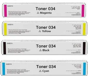 Ennovor CRG-034 034 Toner Cartridge High Yield Black Cyan Magenta Yellow Compatible Canon 034 Toner use for imagerunner Advance MF810Cdn imageCLASS MF820Cdn Printer
