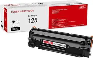 Ennovor 1 Pack 125 3484B001AA Black Toner Cartridge: Compatible CRG 125 3484B001AA Replacement for Canon ImageCLASS LBP6030w ImageCLASS LBP6000 ImageCLASS MF3010 Printer