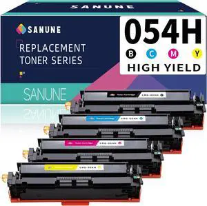 Ennovor 054H High Yield Replacement for Canon 054 H Toner Cartridge Set, Comaptible with Canon MF641CW MF642Cdw MF643Cdw MF644Cdw LBP620C LBP622Cdw Printer Ink (1 Black/Cyan/Magenta/Yellow)