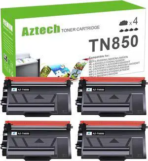 Ennovor Aztech Compatible Toner Cartridge Replacement for Brother TN820 TN-820, TN850 TN 850 TN-850, Black, 4 Pack